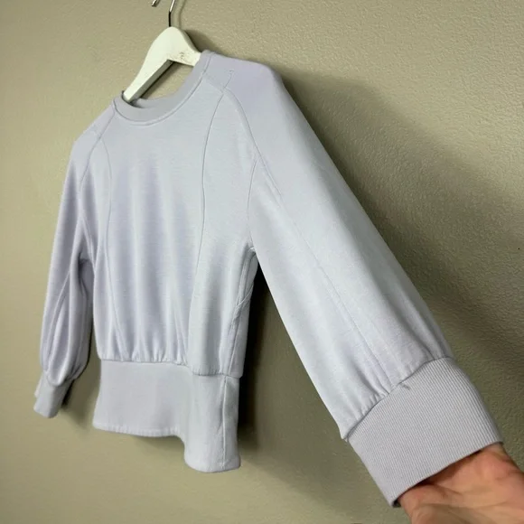 Lululemon Softstreme Ribbed-Hem Pullover Faint Lavender size 2 B - Picture 6 of 13